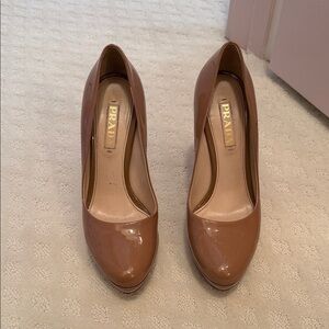 Prada Women's Brown Patent Leather Heels